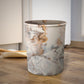 Gray Quartz Marble-Stone Dustbin Trendy Home