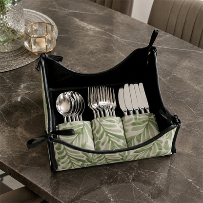 Printed - Sage Leaf Cutlery Tray
