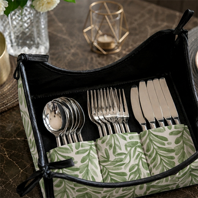 Printed - Sage Leaf Cutlery Tray Trendy Home