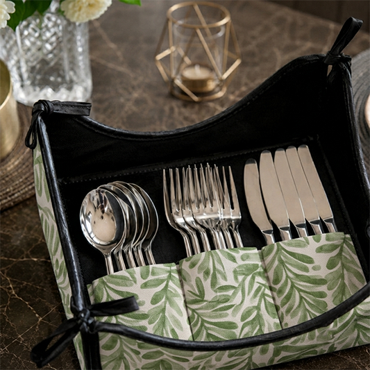 Printed - Sage Leaf Cutlery Tray