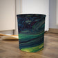 Green Emerald Marble-Stone Dustbin Trendy Home