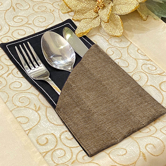 Fine Jute - Mud Cutlery Pouch Trendy Home