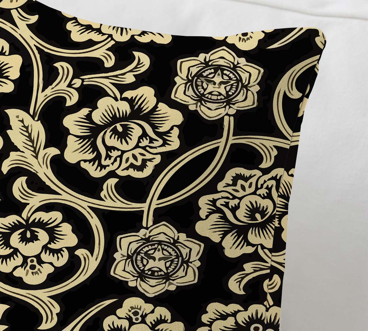 Black Petal Cushion Cover Trendy Home