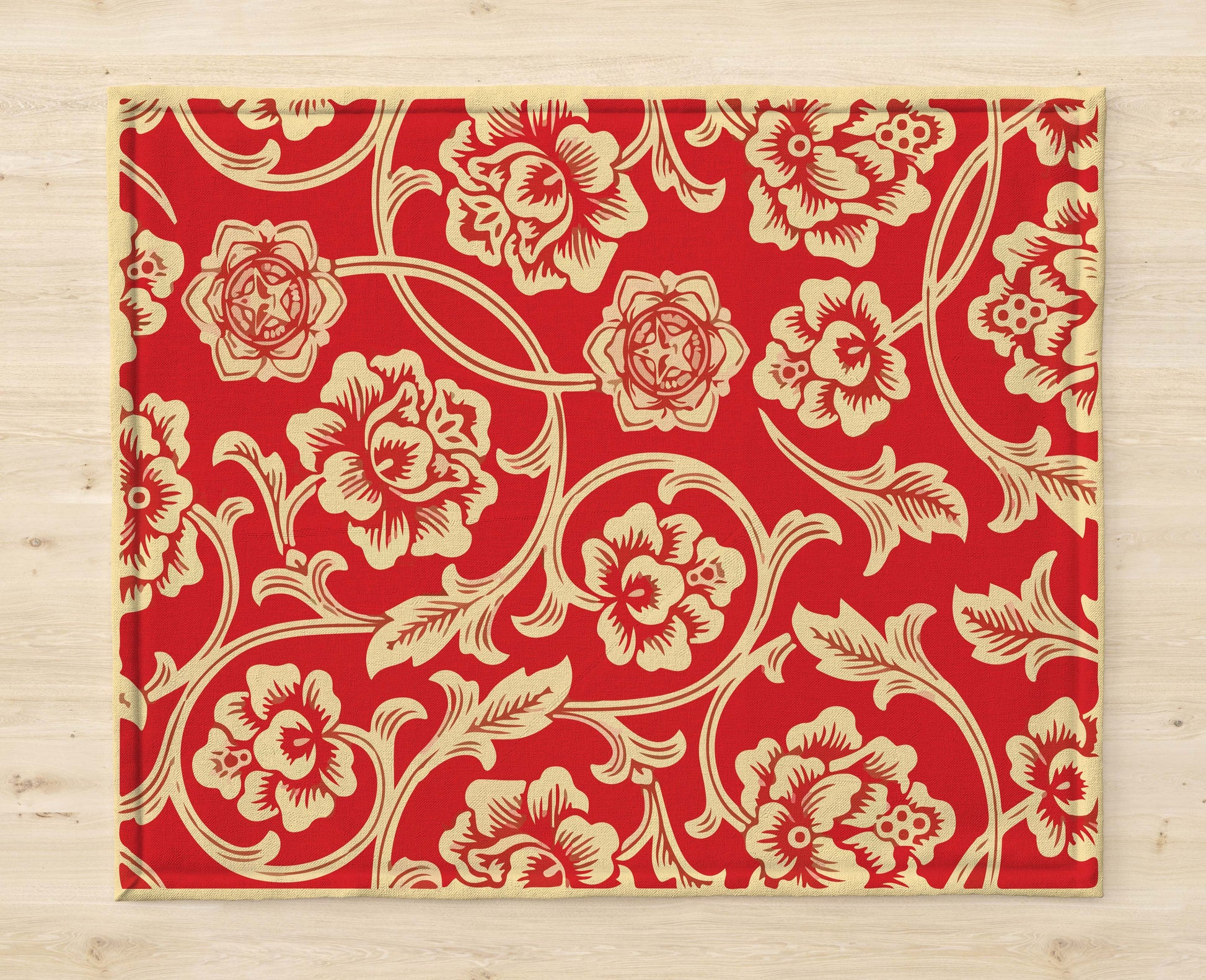 Red Petal Table Mat Trendy Home