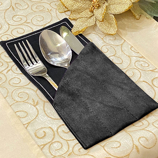 Malai Velvet - Steel Cutlery Pouch Trendy Home