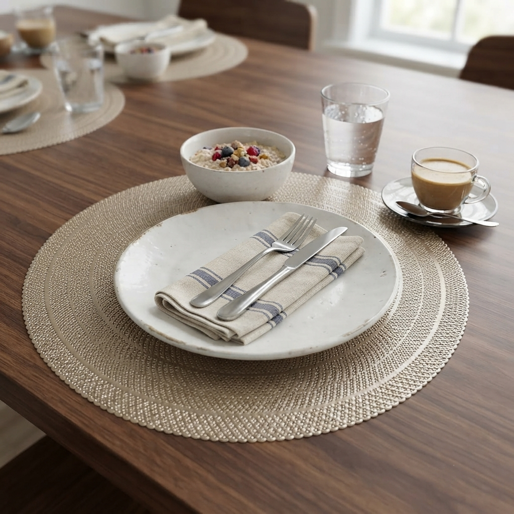 Pvc - Gold Champagne Pearl Charger Plate