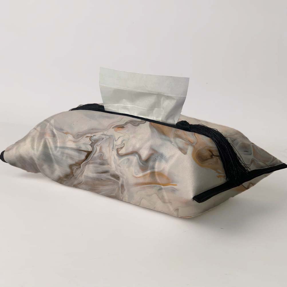Gray Quartz Marble-Stone Tissue Box Trendy Home