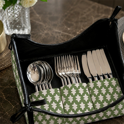 Printed - Emerald Symmetry Cutlery Tray Trendy Home