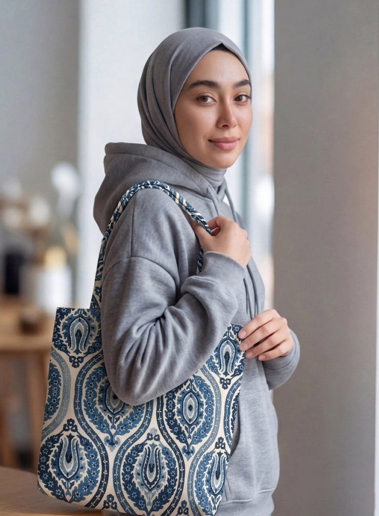 Printed - Moroccan Motif Tote Bag Trendy Home