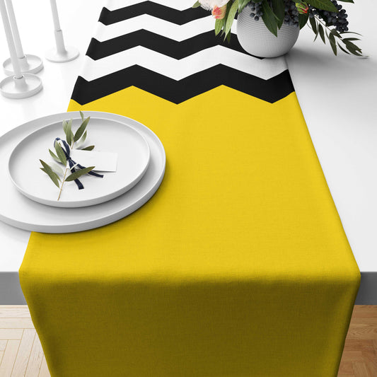 Printed - Lisbon Yellow Table Runner Trendy Home