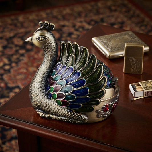 Metallic - Peacock Ashtray