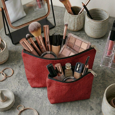 Fine Jute - Plum Cosmetic Pouch Trendy Home
