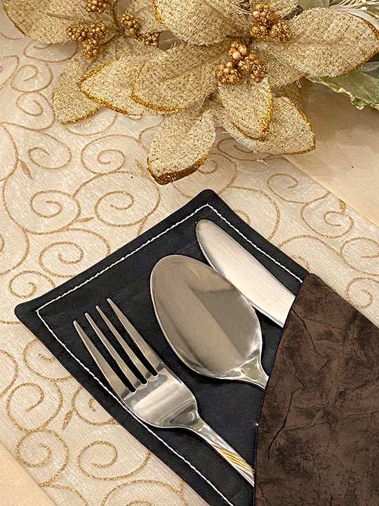 Turkish Velvet - Bronze Cutlery Pouch Trendy Home