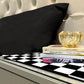 Printed - Check Bed Side Table Accent Trendy Home