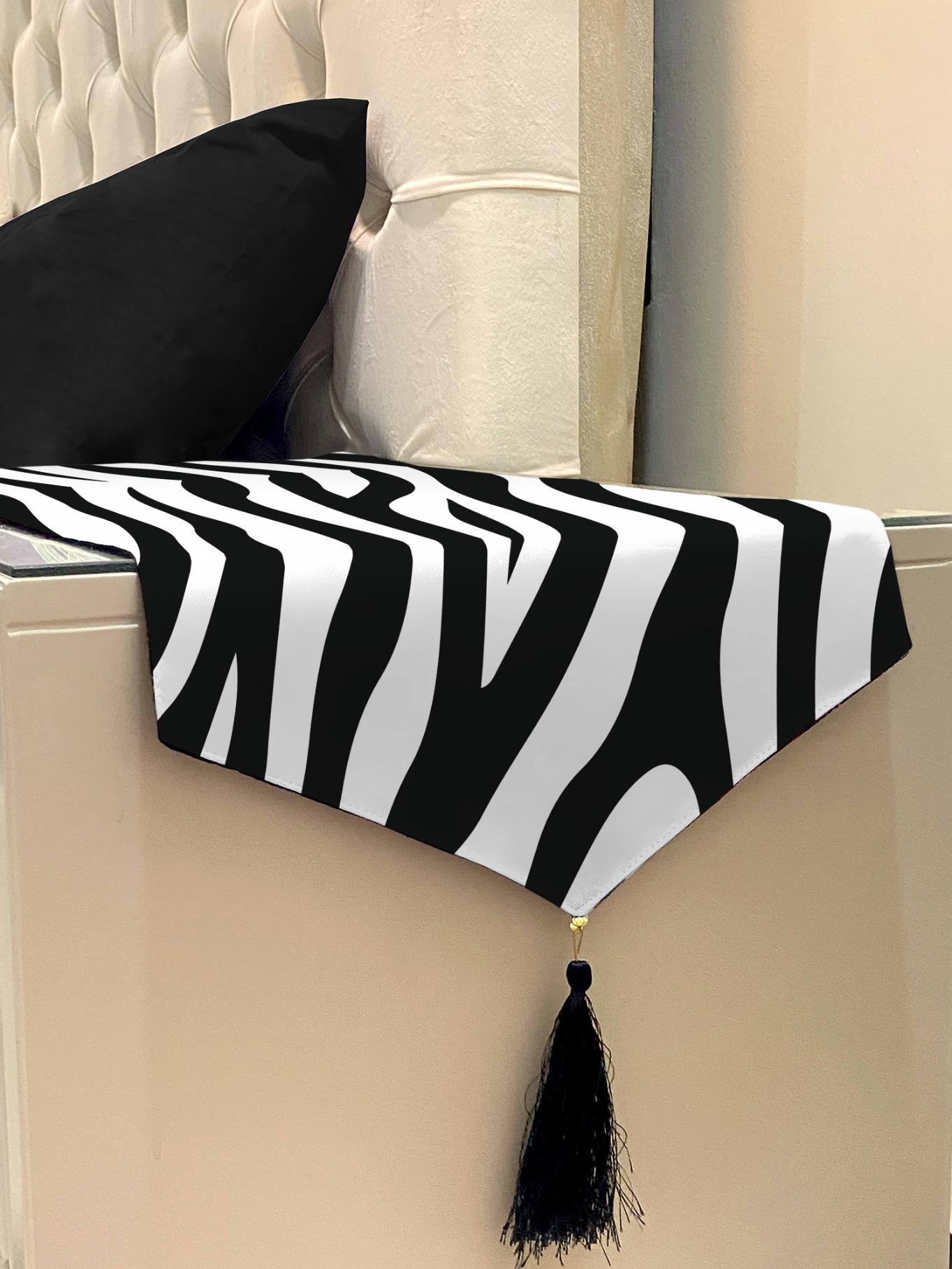 Printed - Zebra Bed Side Table Accent Trendy Home