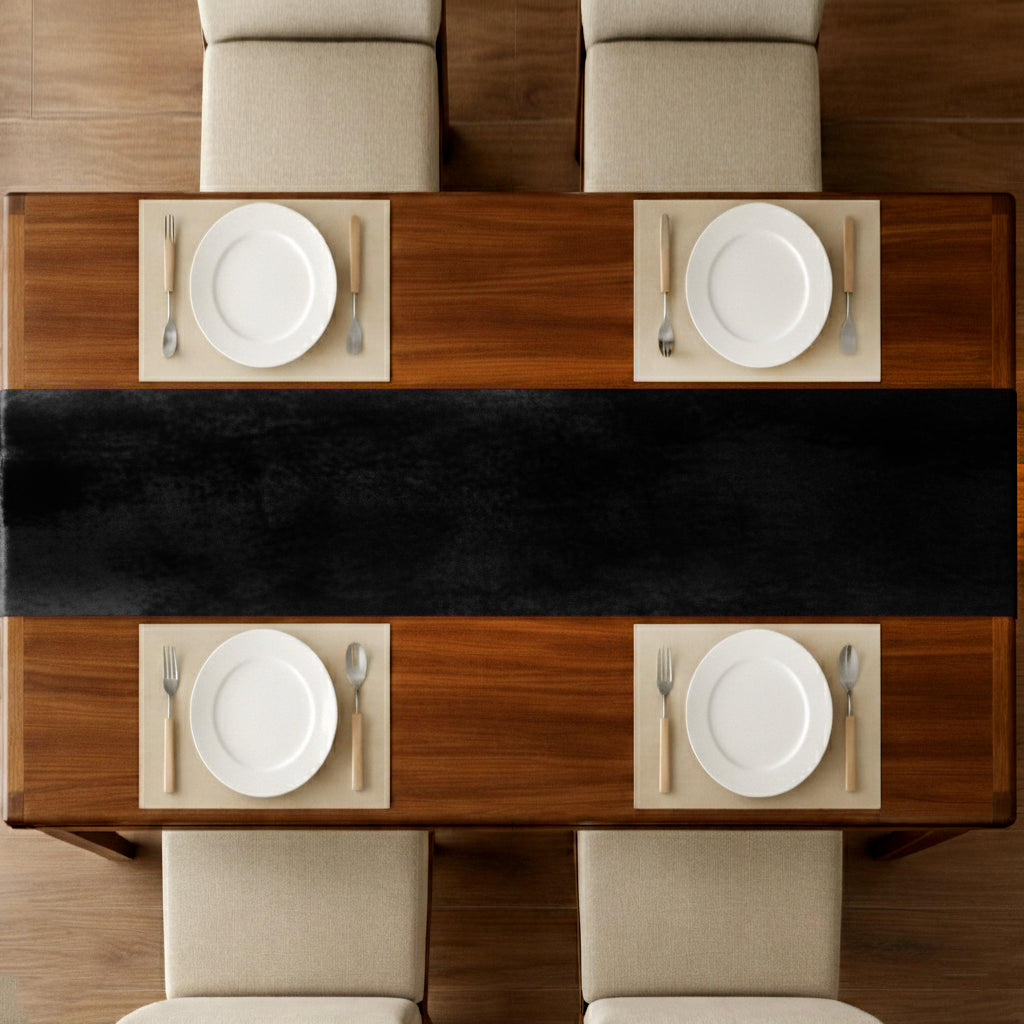 Malai Velvet - Black Table Runner Trendy Home
