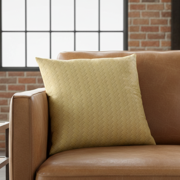 Patterned Leather - Beige Cushion Cover Trendy Home