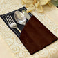 Leather - Burnt Cinnamon Cutlery Pouch Trendy Home