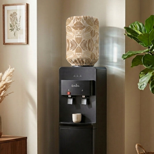 Printed - Sandy Beige Fern Bottle Dispenser Cover