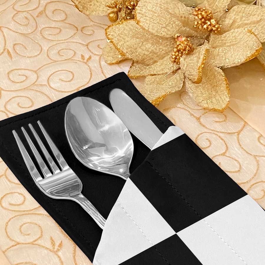 Printed - Check Cutlery Pouch