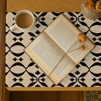 Printed - Beige Nomad Bed Side Table Accent Trendy Home