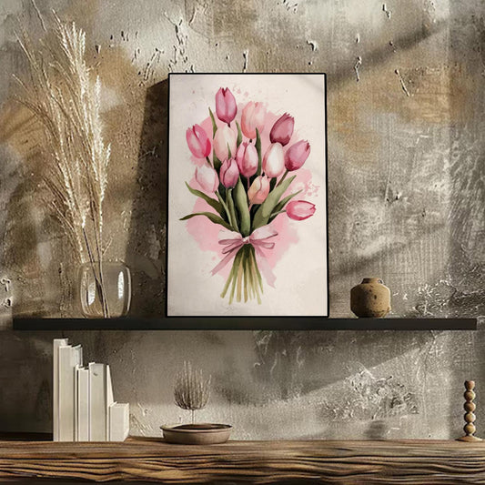 Tulip Bouquet Art Portrait