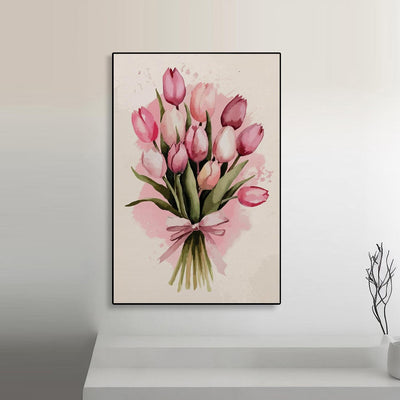 Tulip Bouquet Art Portrait trendy home