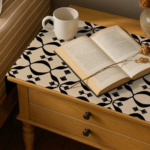 Printed - Beige Nomad Bed Side Table Accent Trendy Home