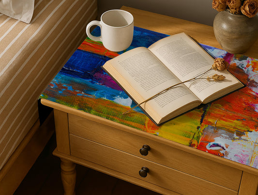 Printed - Picasso Bed Side Table Accent Trendy Home