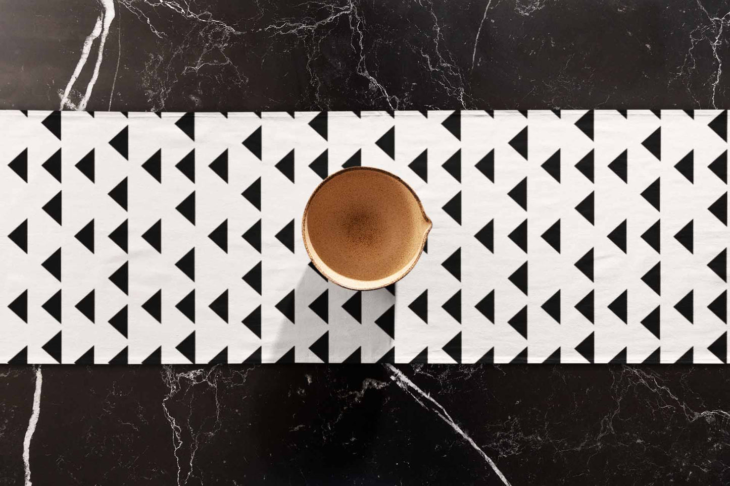 Black Tribal Table Runner Trendy Home