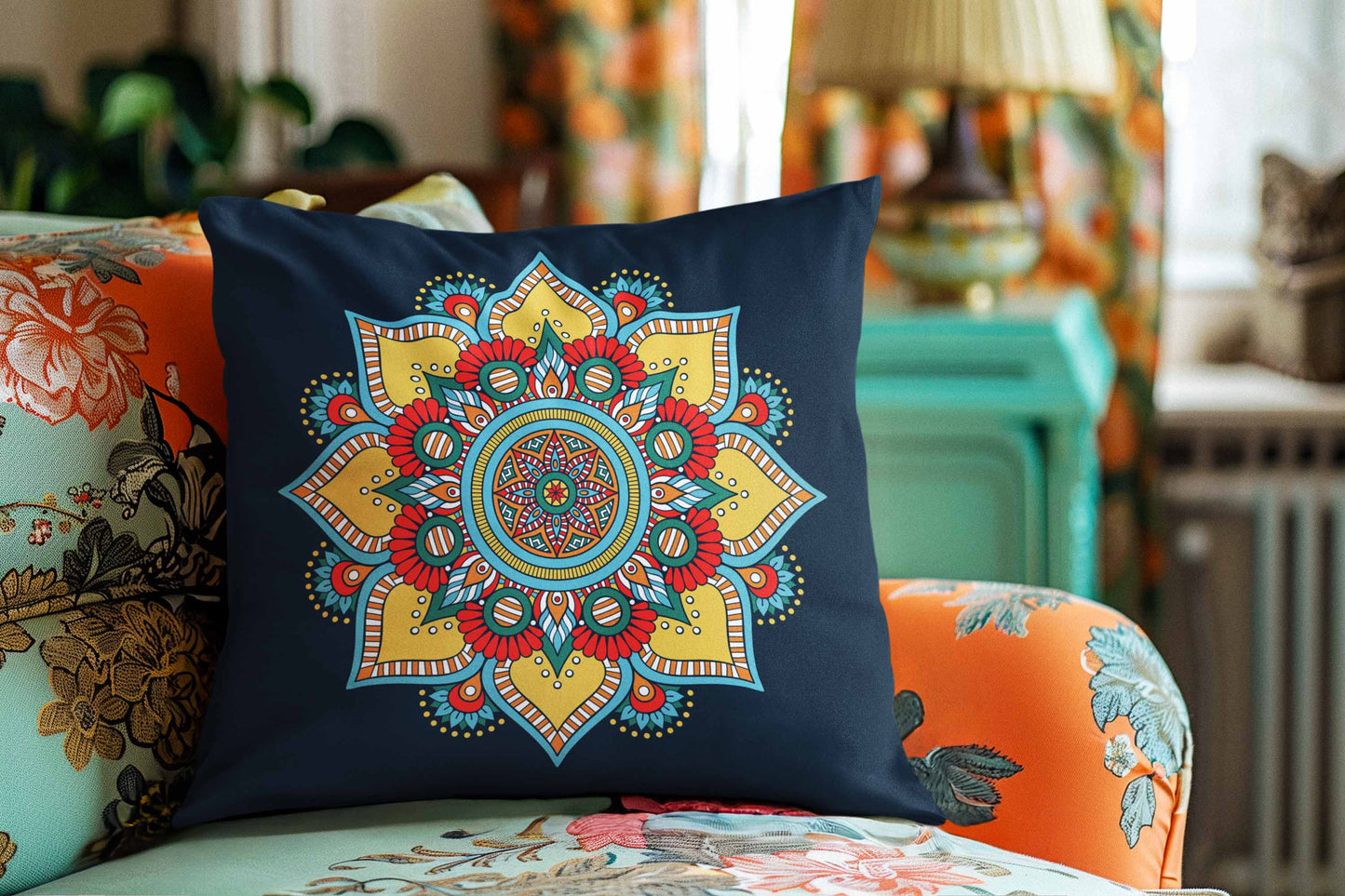 Rujhan Blue Crux Cushion Cover cushion cover sale