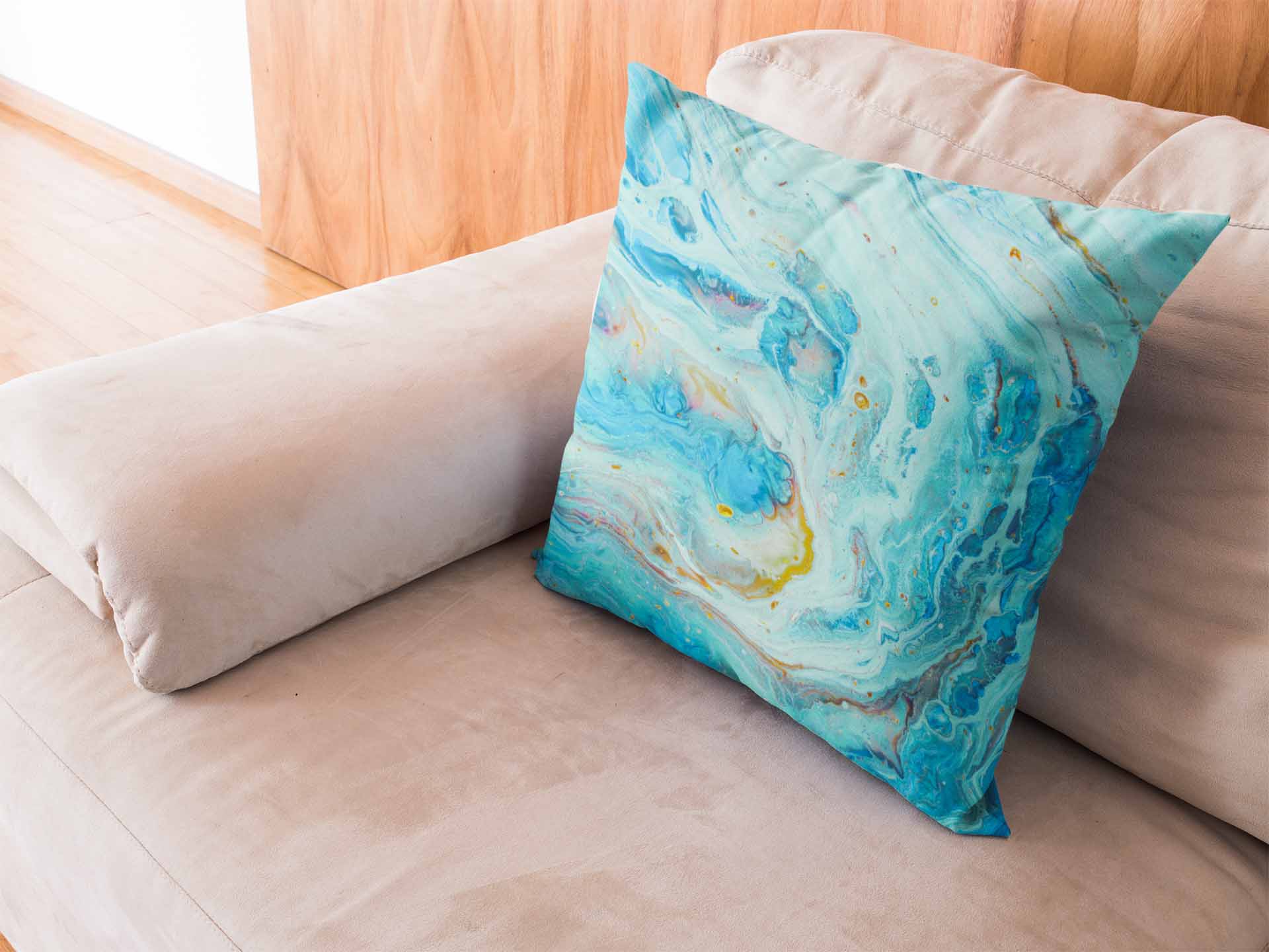 Blue Opal Marble-Stone Cushion Cover Trendy Home