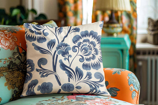 Blue Victoria Cushion Cover Clearance Sale 2024