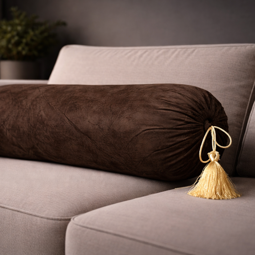 Turkish Velvet - Bronze Round Pillow Cover (pair) Trendy Home