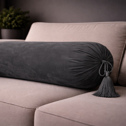 Malai Velvet - Steel Round Pillow Cover (pair) Trendy Home