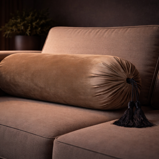 Malai Velvet - Fawn Round Pillow Cover (pair) Trendy Home