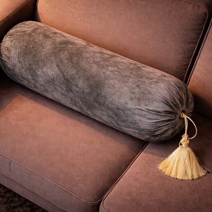 Turkish Velvet - Pearl Round Pillow Cover (pair) Trendy Home