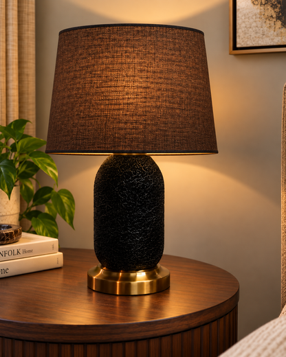 Carbon Arc Table Lamp Dark Brown Trendy Home