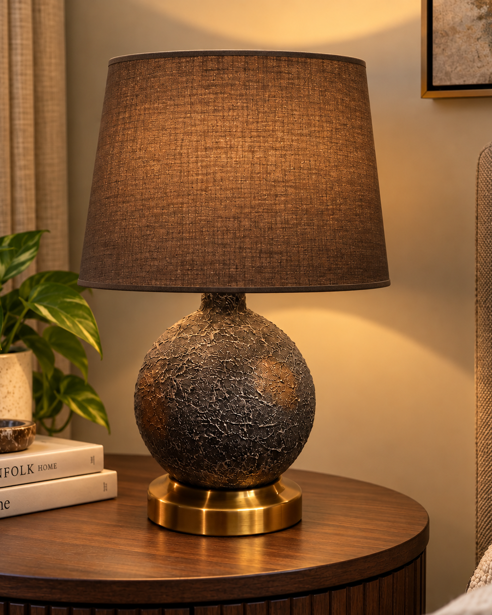 Graphite Arc Table Lamp