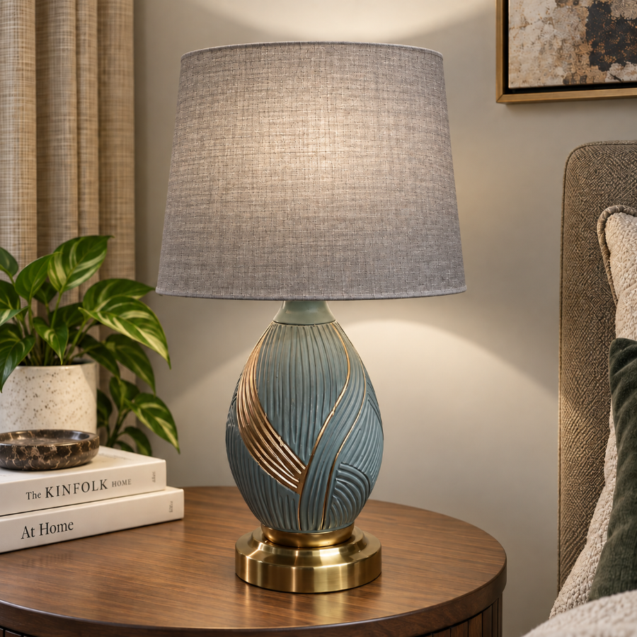 Casablanca Table Lamp Gray Trendy Home
