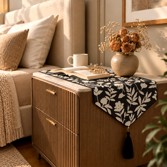 Printed - Luna Meadows Bed Side Table Accent Trendy Home