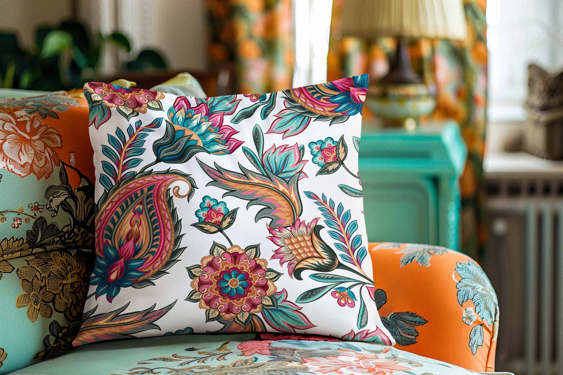 China Flower Cushion Cover Trendy Home