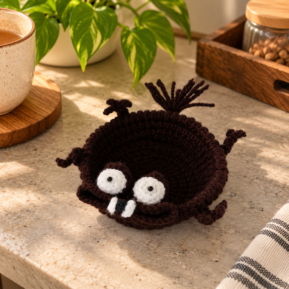 Handmade - Crochet Funny Squirrel Coaster Trendy Home