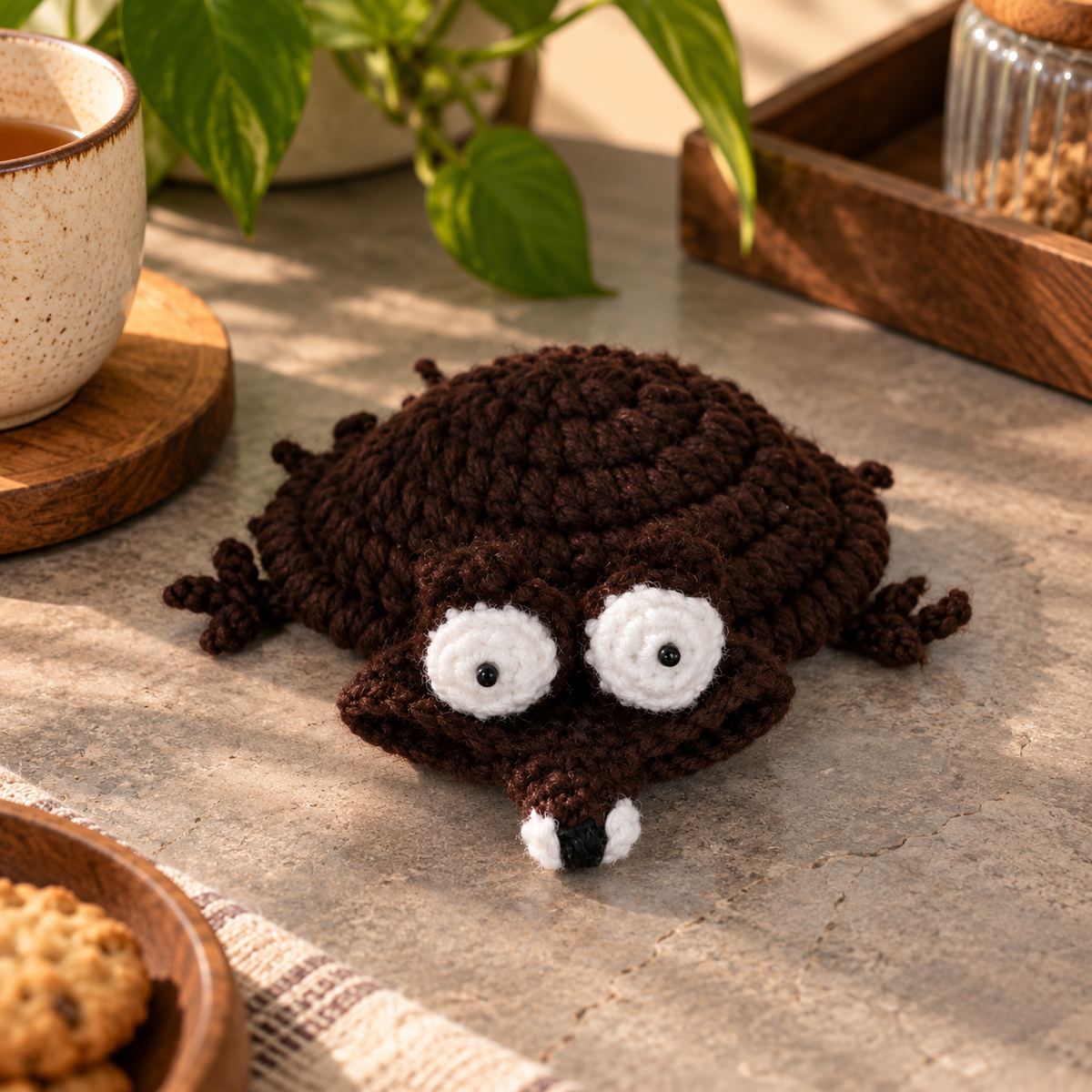Handmade - Crochet Funny Squirrel Coaster Trendy Home