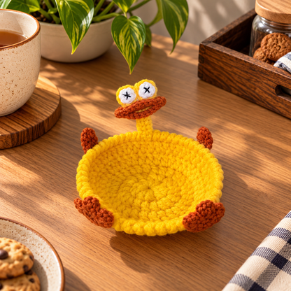 Handmade - Crochet Yellow Duck Coaster Trendy Home
