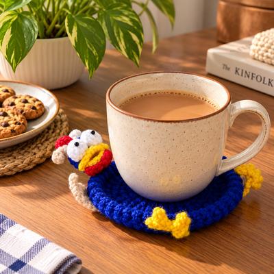 Handmade - Crochet Goofy Chicken Coaster Trendy Home