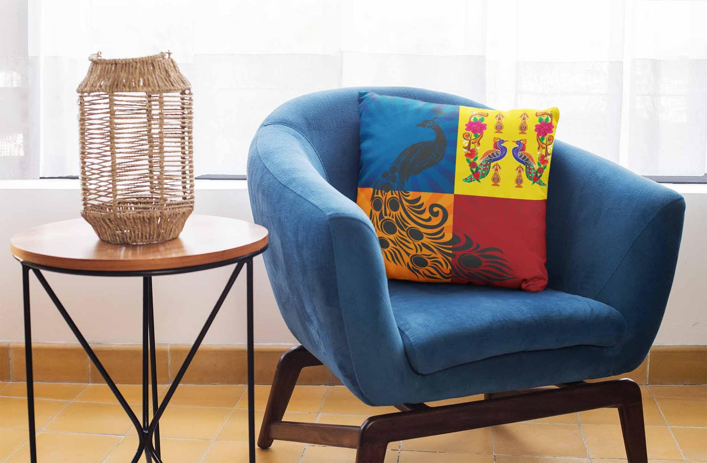 The Divine Peacock Cushion Cover Trendy Home