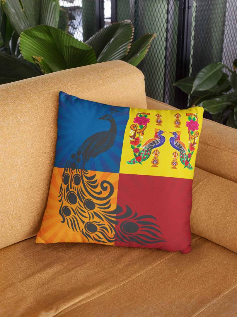 The Divine Peacock Cushion Cover Trendy Home