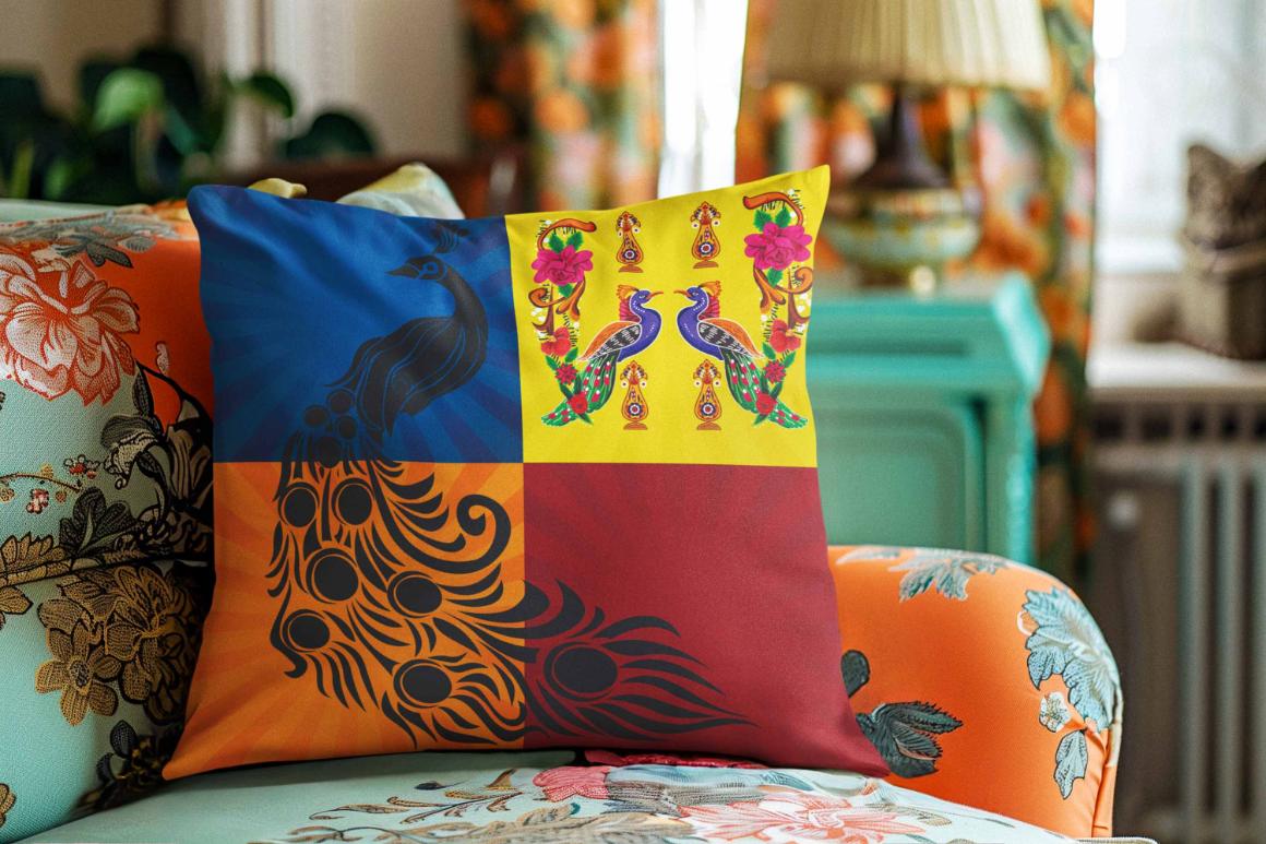 The Divine Peacock Cushion Cover Trendy Home