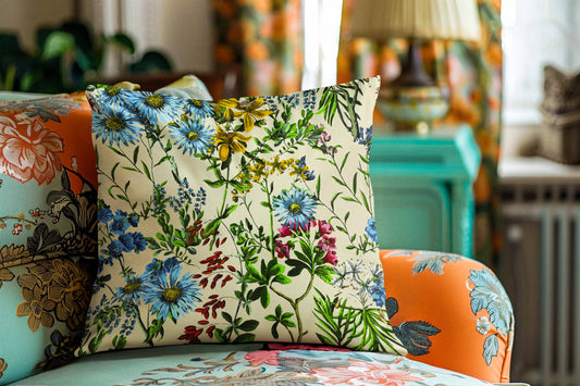 Floral Clash Cushion Cover Trendy Home